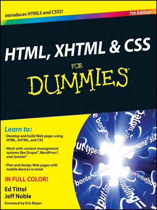 Title details for HTML, XHTML & CSS For Dummies by Ed Tittel - Available